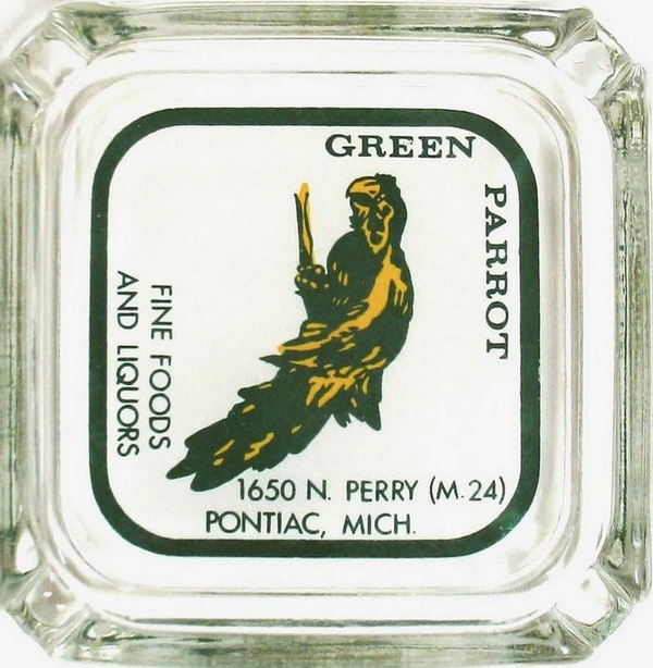 Green Parrot Bar (Press Box, Bongos) - Ash Tray